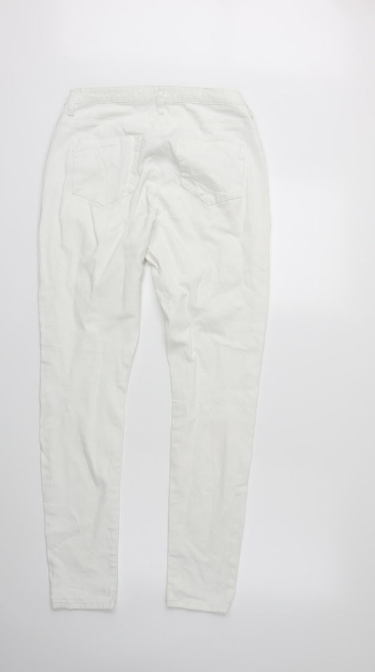 ASOS Womens White  Denim Skinny Jeans Size 12 L30 in