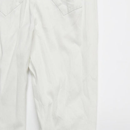 ASOS Womens White  Denim Skinny Jeans Size 12 L30 in