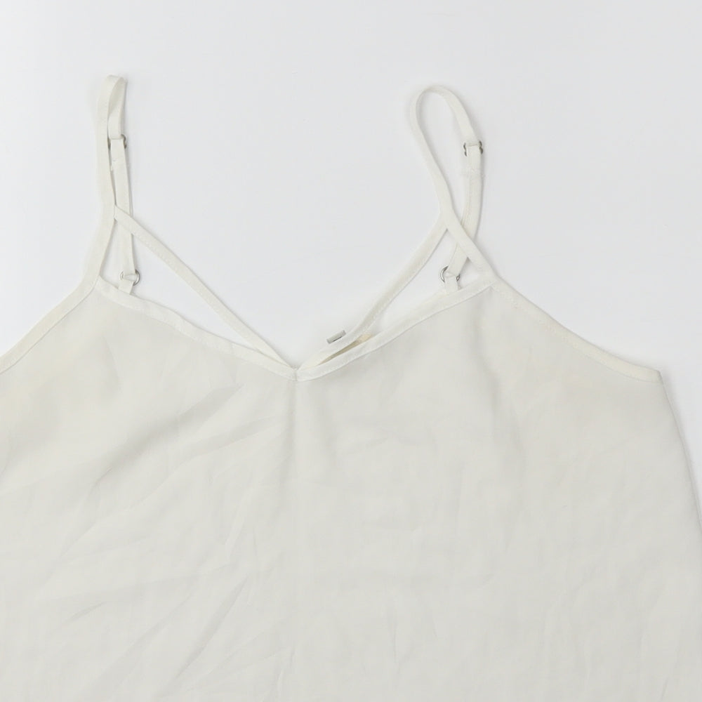 Womens UK Size 8 River Island White Basic Blouse