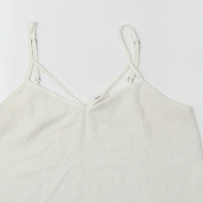 Womens UK Size 8 River Island White Basic Blouse