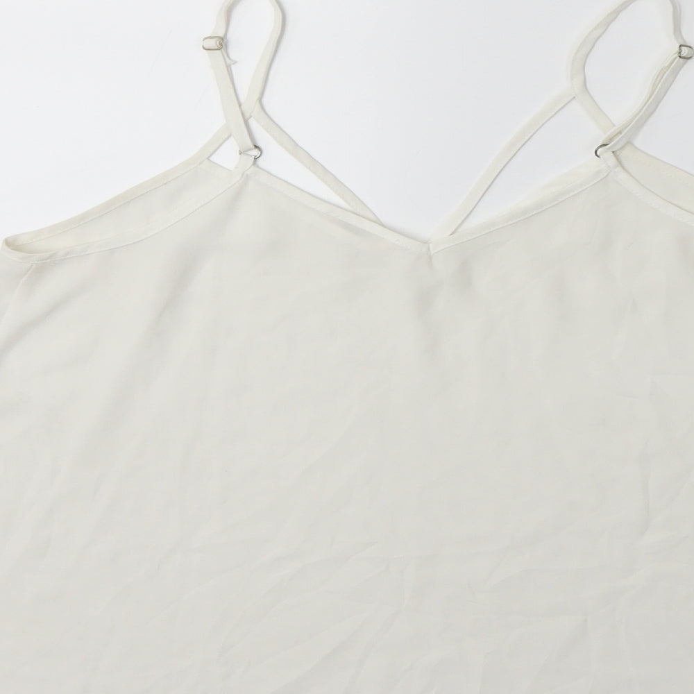 Womens UK Size 8 River Island White Basic Blouse