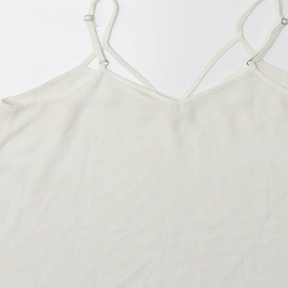 Womens UK Size 8 River Island White Basic Blouse