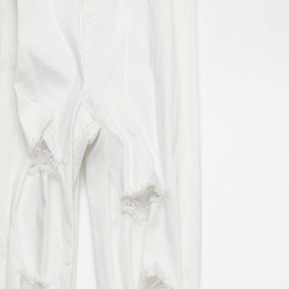 Topshop Womens White  Denim Skinny Jeans Size 25 in L32 in