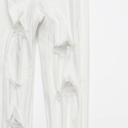 Topshop Womens White  Denim Skinny Jeans Size 25 in L32 in