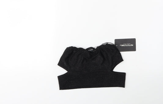 PRETTYLITTLETHING Womens Black   Basic Tank Size 10