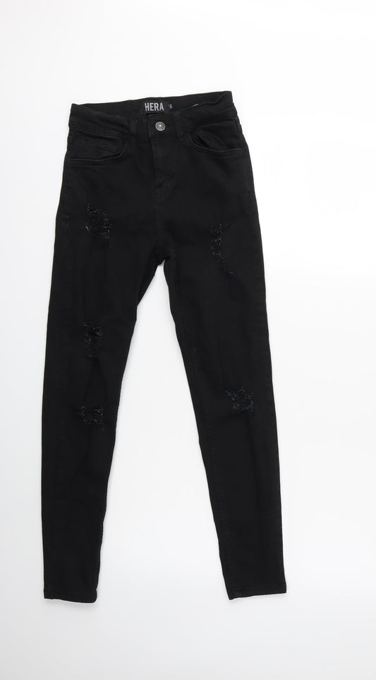 Hera Mens Black  Denim Skinny Jeans Size 26 L25 in