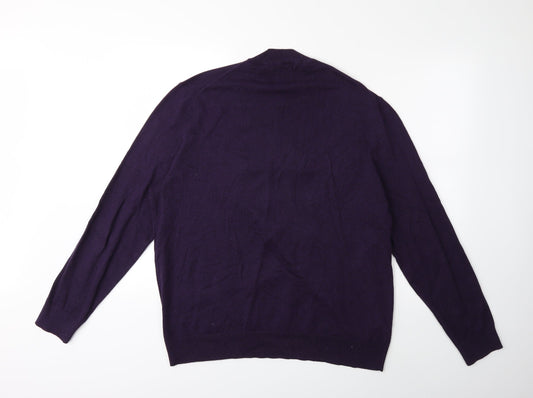 Burton Mens Purple  Knit Pullover Jumper Size XL