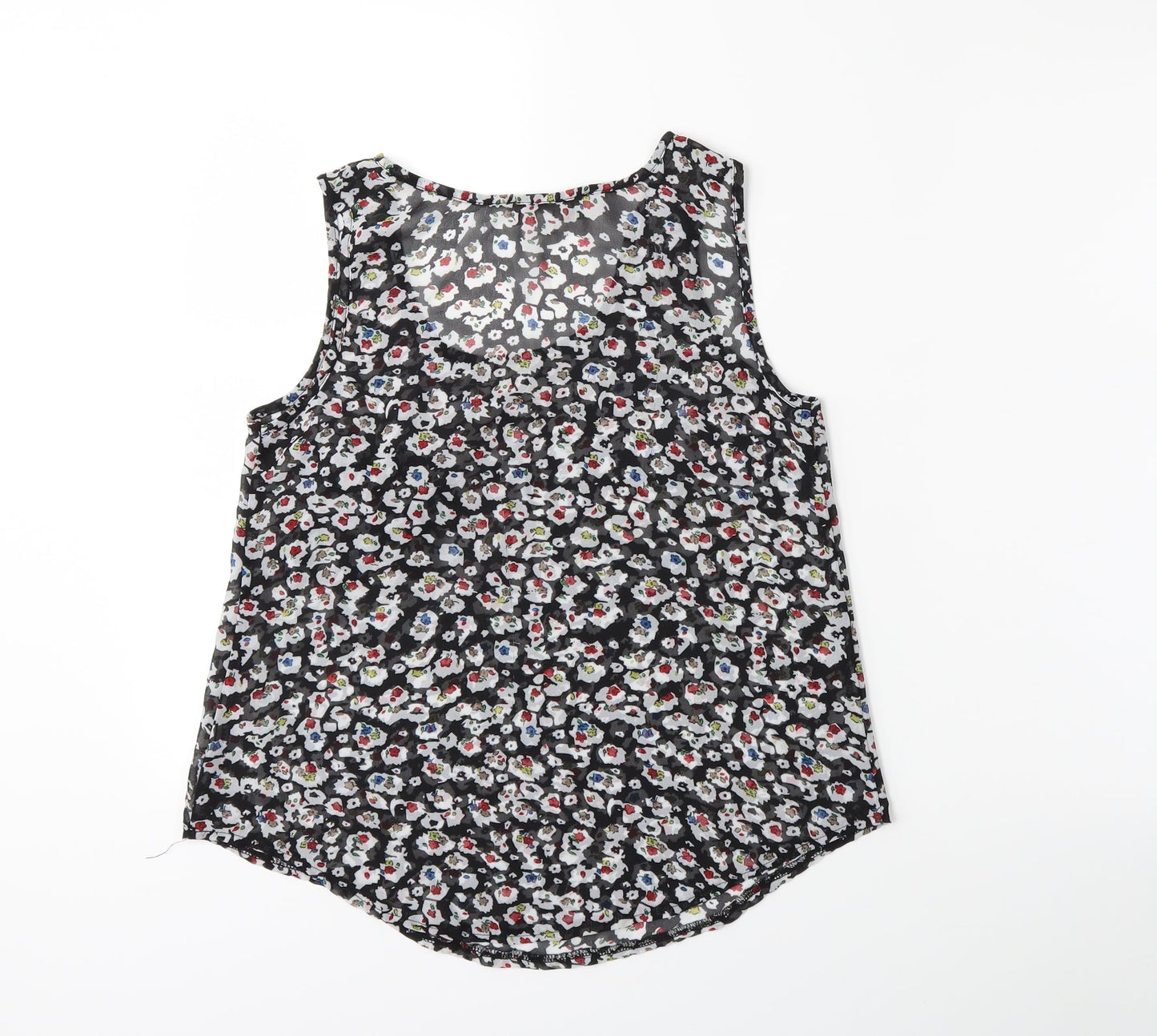 Cameo Rose Womens Black Floral  Basic Blouse Size S