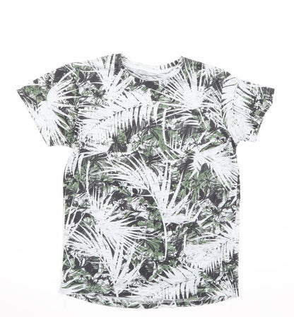 Primark Boys White Floral  Pullover T-Shirt Size 11-12 Years