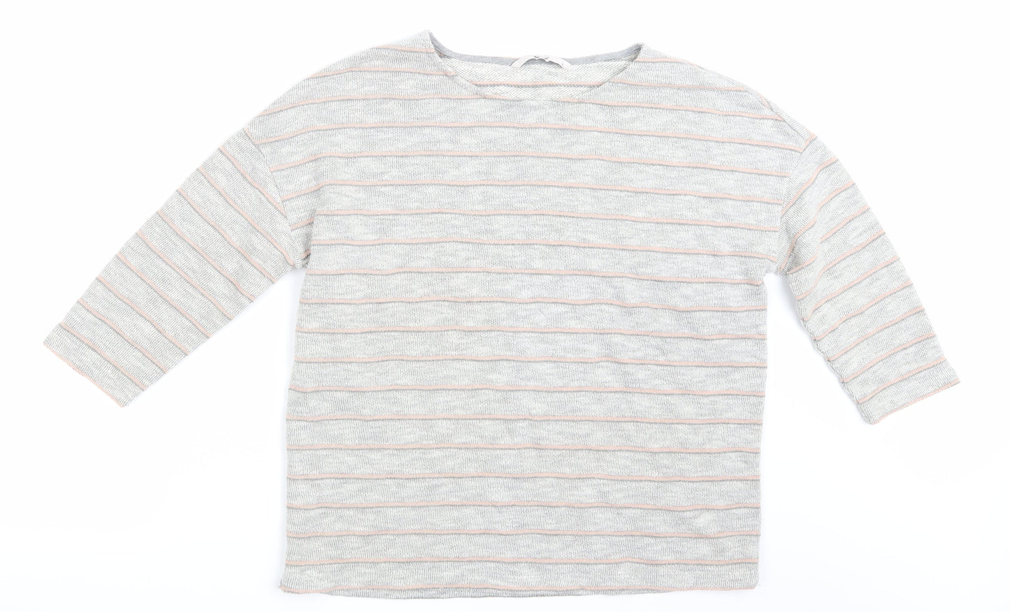 TU Womens Green Striped  Basic T-Shirt Size 12