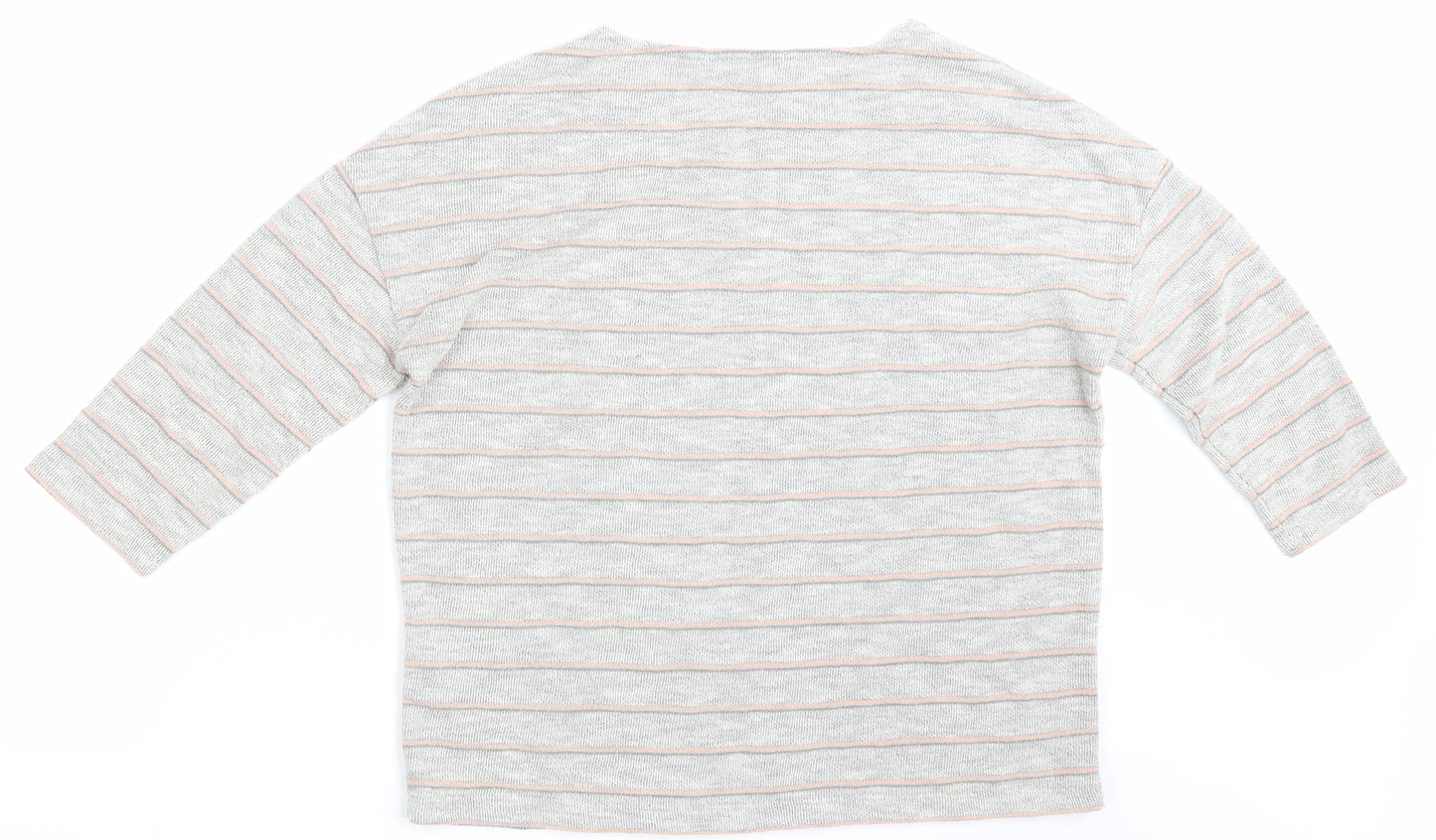 TU Womens Green Striped  Basic T-Shirt Size 12