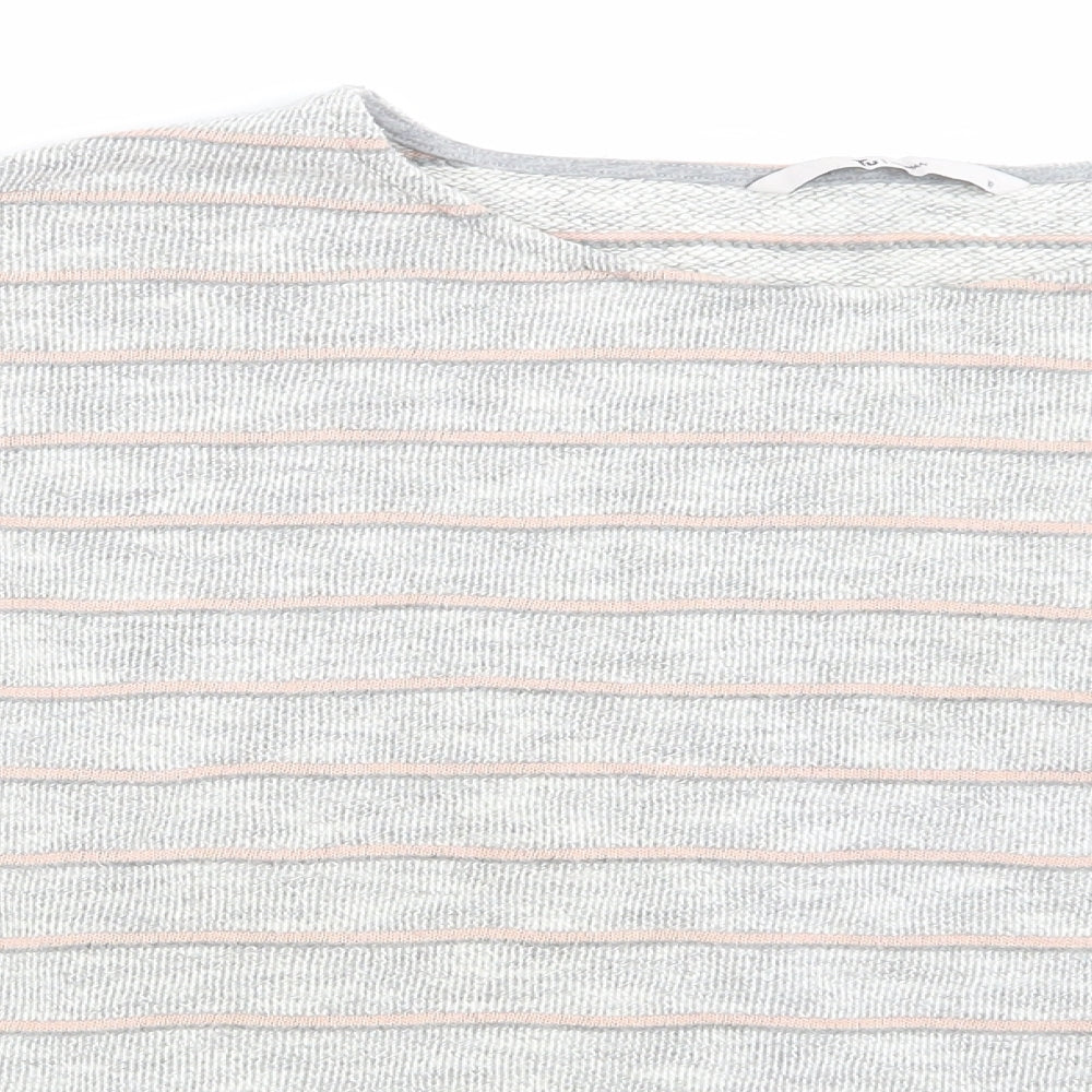 TU Womens Green Striped  Basic T-Shirt Size 12