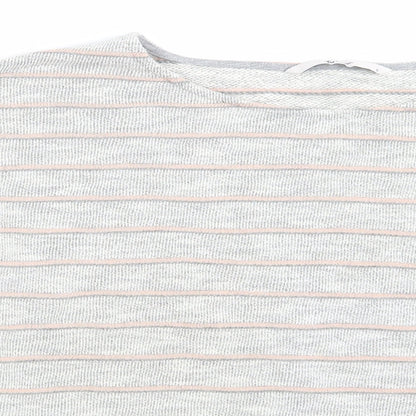 TU Womens Green Striped  Basic T-Shirt Size 12