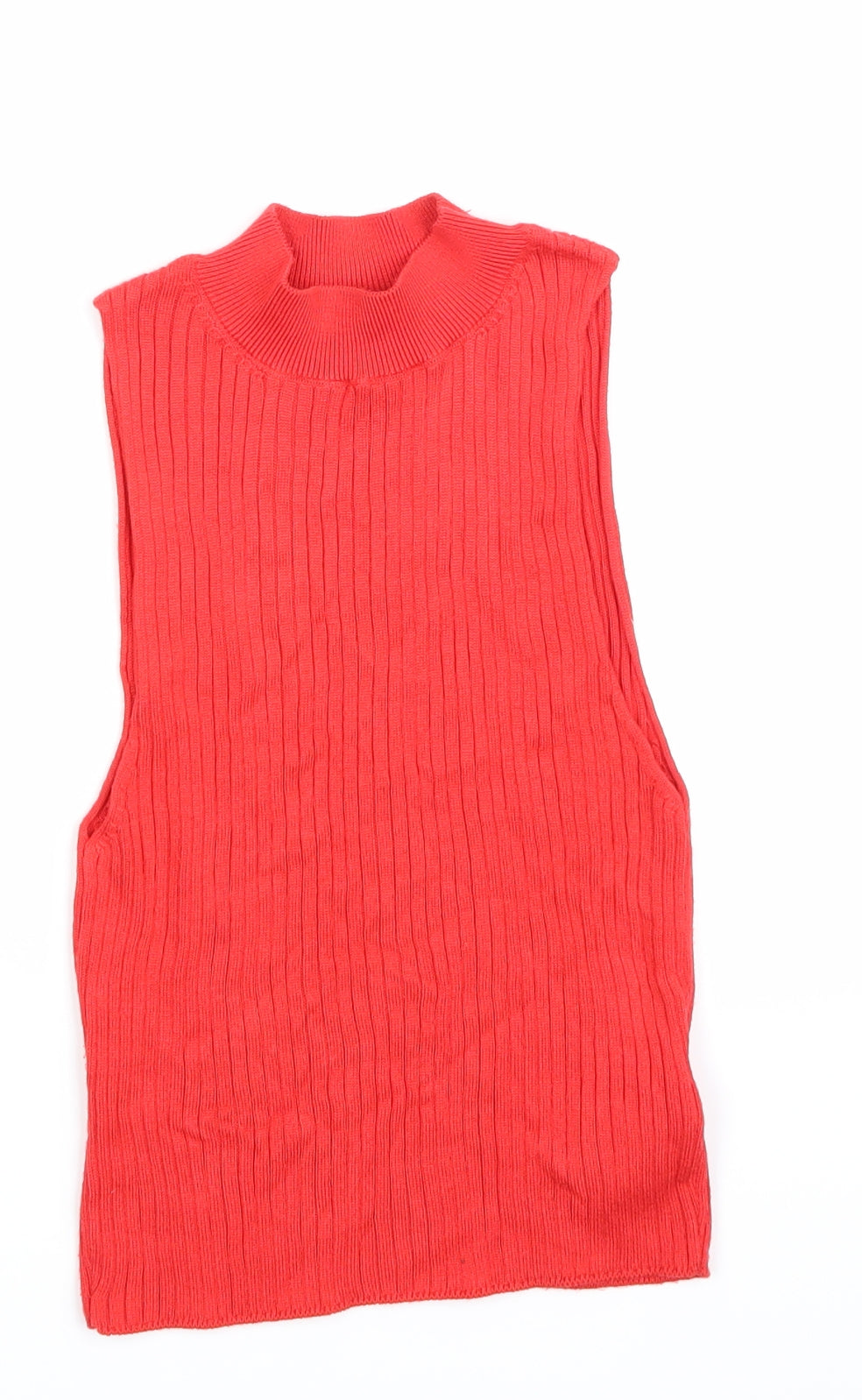 Womens UK Size 8 Topshop Red Basic Tank