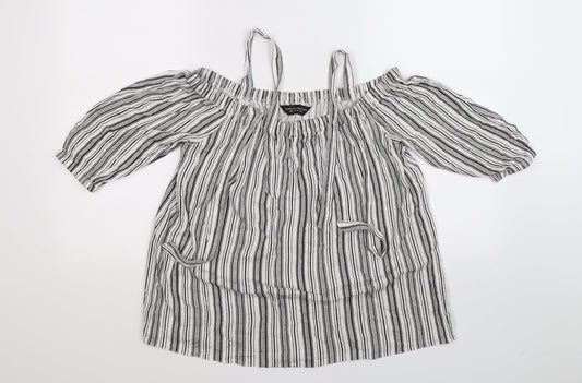 Womens UK Size 12 Dorothy Perkins Multicoloured Basic Blouse