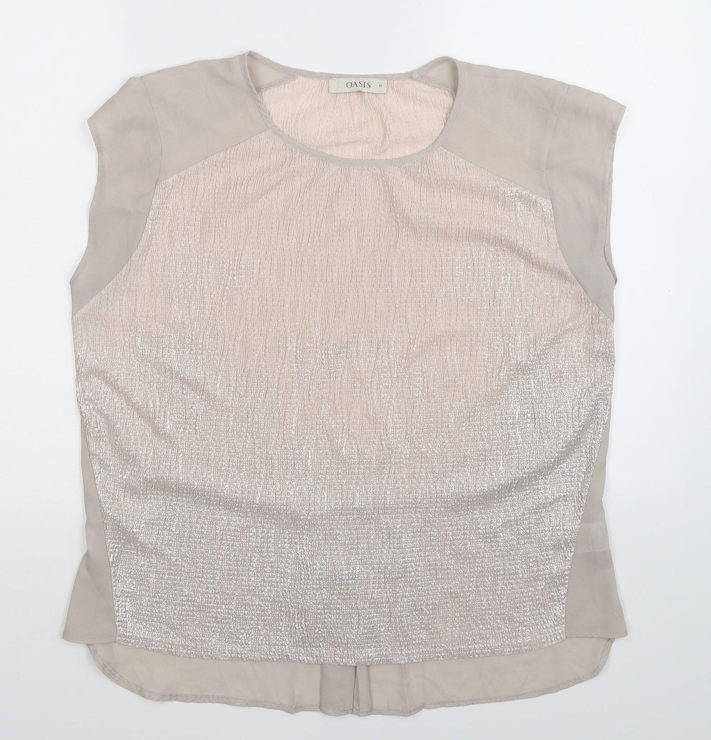Womens UK Size M Oasis Beige Basic Tank