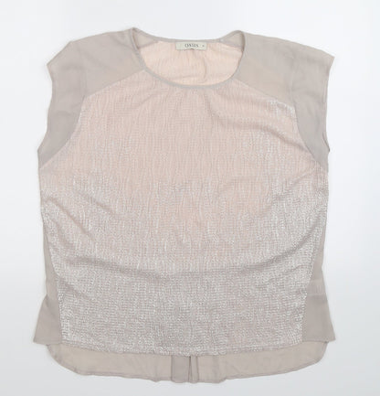 Womens UK Size M Oasis Beige Basic Tank