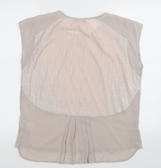 Womens UK Size M Oasis Beige Basic Tank