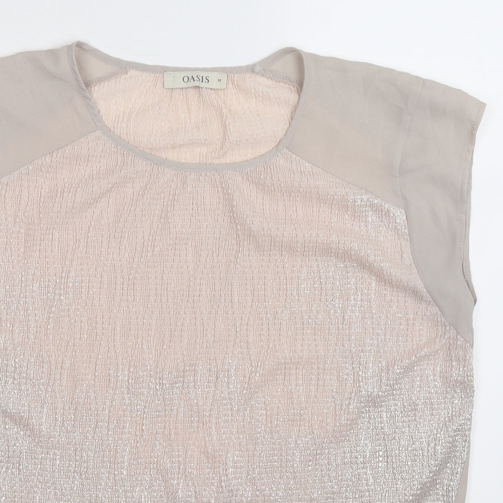 Womens UK Size M Oasis Beige Basic Tank