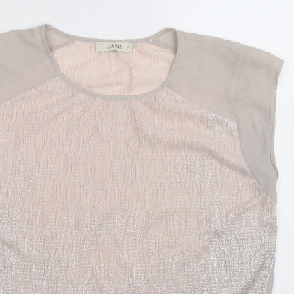 Womens UK Size M Oasis Beige Basic Tank