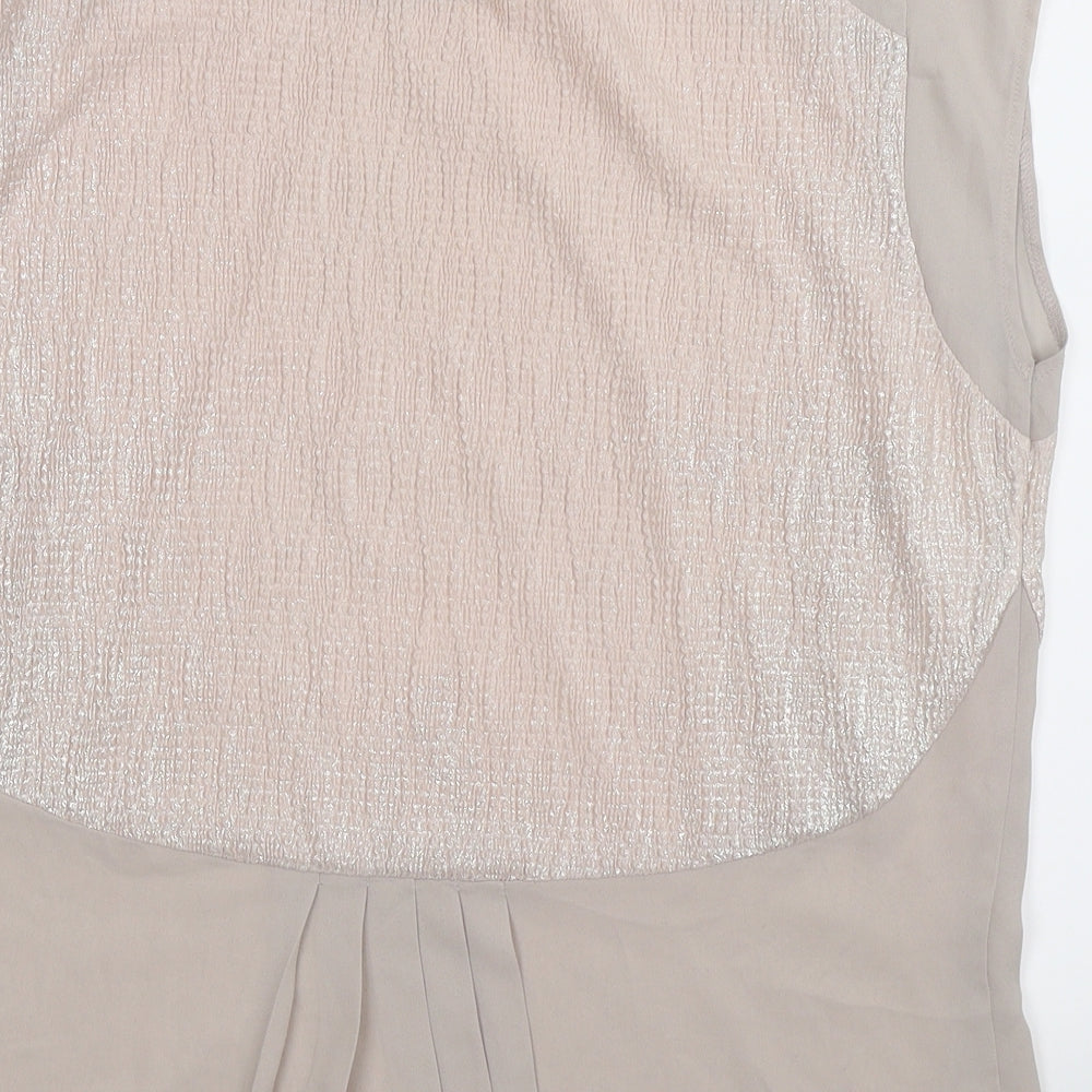 Womens UK Size M Oasis Beige Basic Tank