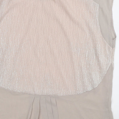 Womens UK Size M Oasis Beige Basic Tank