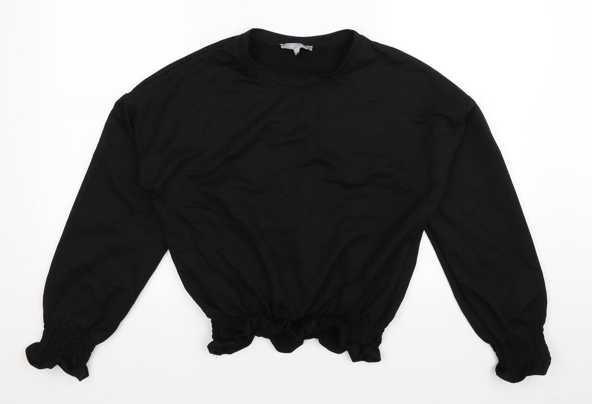Red Herring Womens Black   Pullover Sweatshirt Size 10