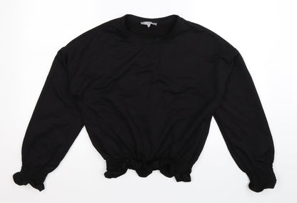 Red Herring Womens Black   Pullover Sweatshirt Size 10