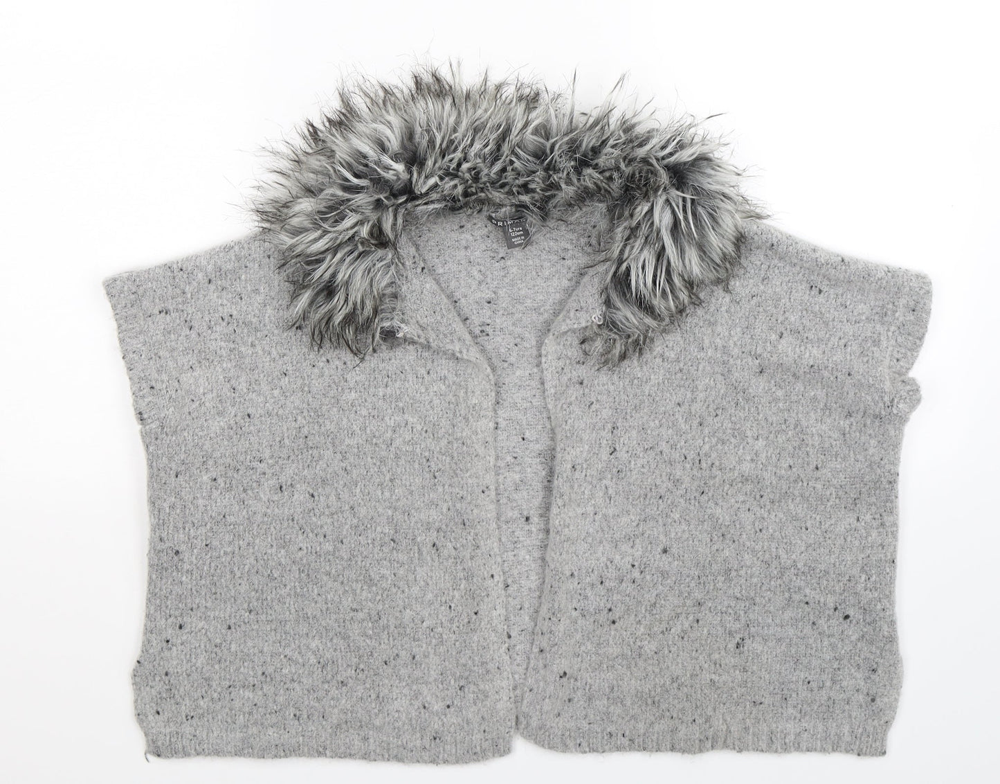 Primark Girls Grey  Knit Vest Jumper Size 6-7 Years