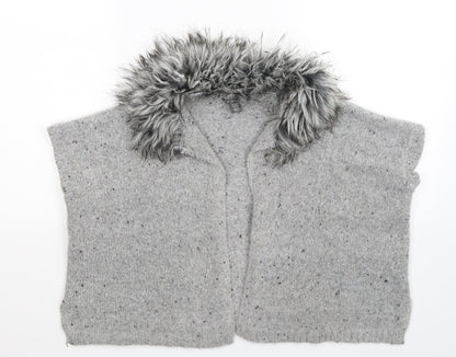 Primark Girls Grey  Knit Vest Jumper Size 6-7 Years