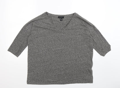 Womens UK Size S New Look Grey Basic T-Shirt
