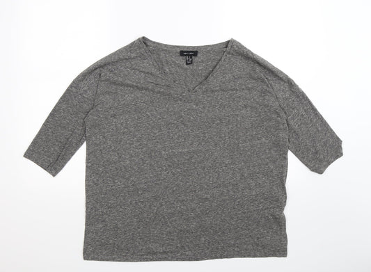 Womens UK Size S New Look Grey Basic T-Shirt