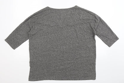 Womens UK Size S New Look Grey Basic T-Shirt