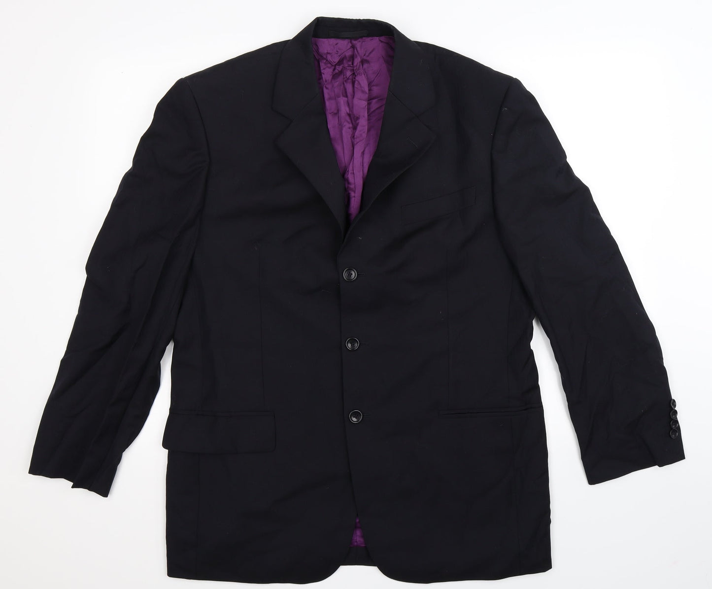 Mens UK Size 40 Racing Green Regular Blue Suit Jacket