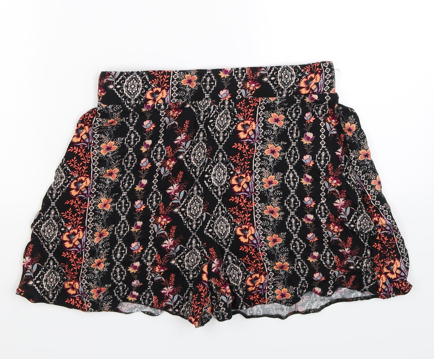 New Look Womens Multicoloured Floral  Hot Pants Shorts Size 8