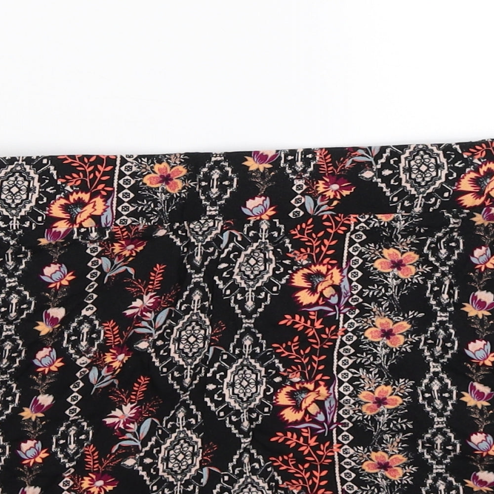 New Look Womens Multicoloured Floral  Hot Pants Shorts Size 8