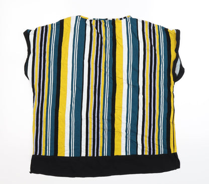 Womens UK Size 16 Papaya Multicoloured Basic T-Shirt