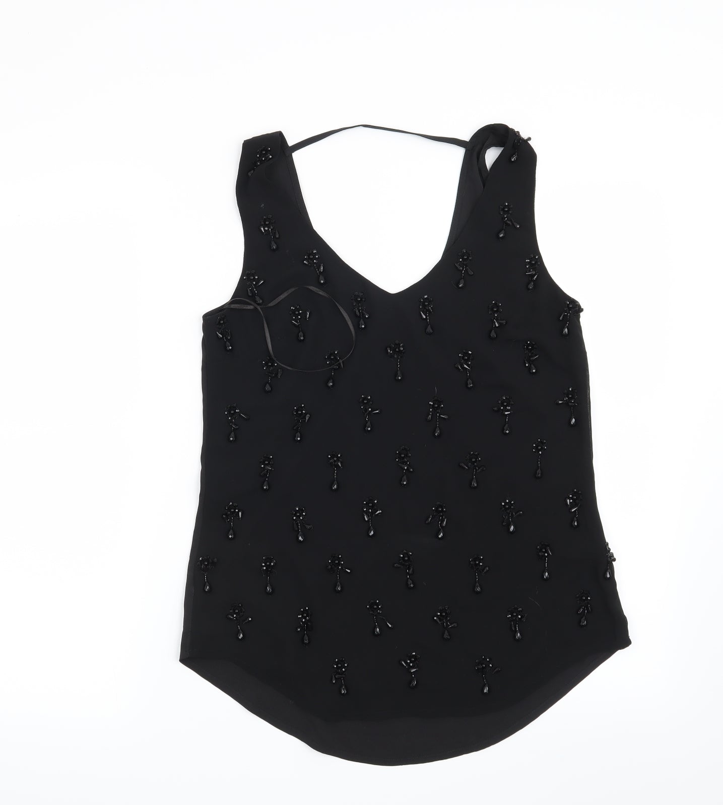 Womens UK Size 8 Oasis Black Basic Blouse