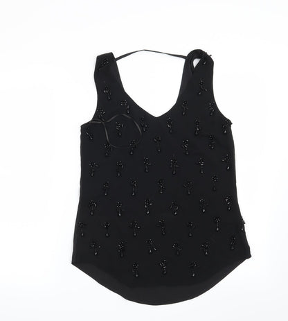 Womens UK Size 8 Oasis Black Basic Blouse