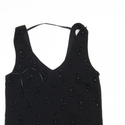 Womens UK Size 8 Oasis Black Basic Blouse