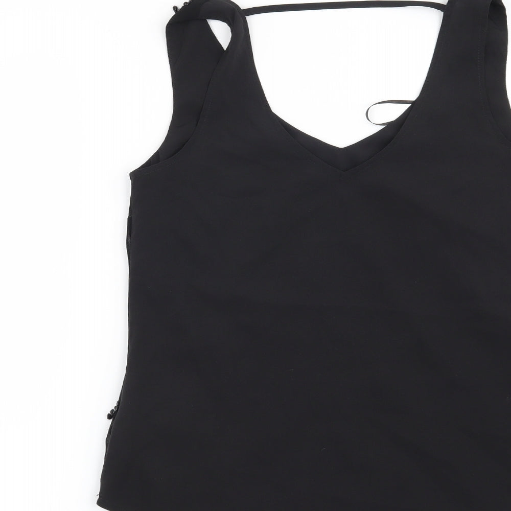 Womens UK Size 8 Oasis Black Basic Blouse