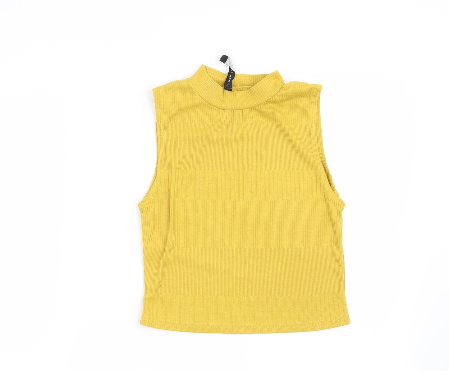 Womens UK Size 10 New Look Yellow Basic Blouse