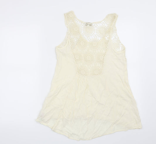 Womens UK Size 12 Apricot Beige Basic Blouse