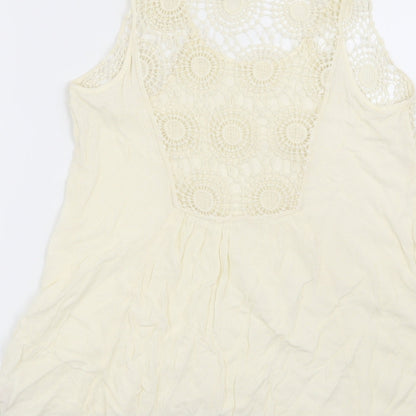 Womens UK Size 12 Apricot Beige Basic Blouse