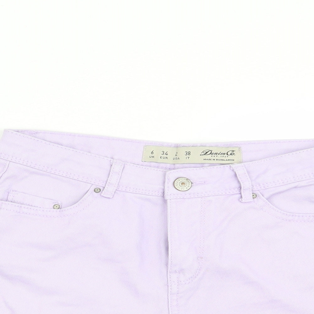 Denim CO Womens Purple   Cut-Off Shorts Size 6