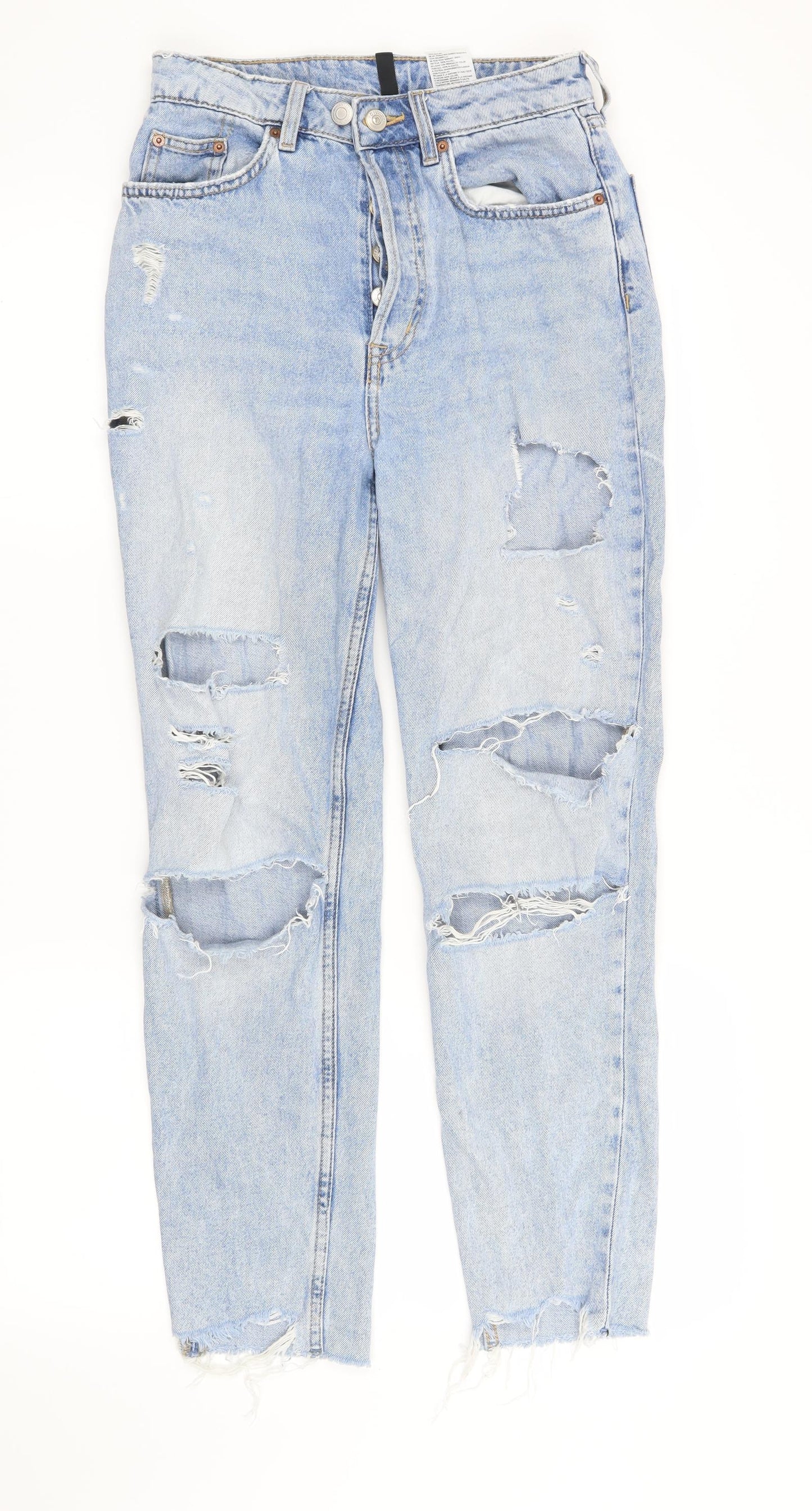 Womens UK Size 6 H&M Regular Fit Straight Blue Jeans