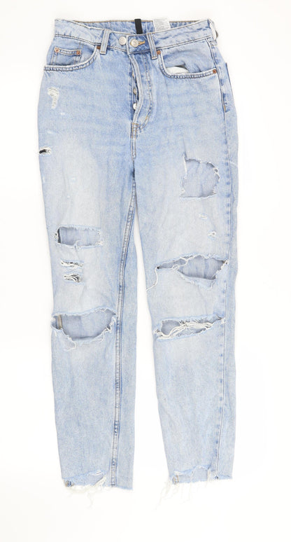 Womens UK Size 6 H&M Regular Fit Straight Blue Jeans