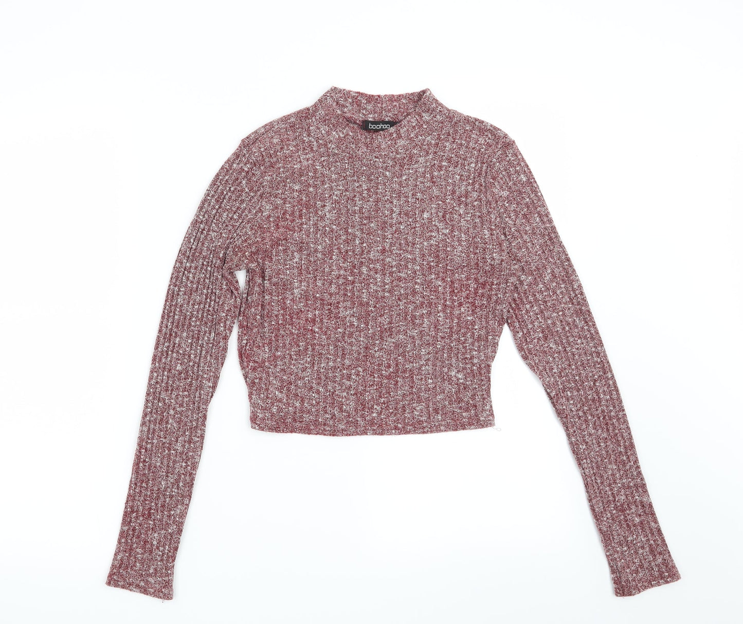 Boohoo Womens Red   Pullover Sweatshirt Size 8