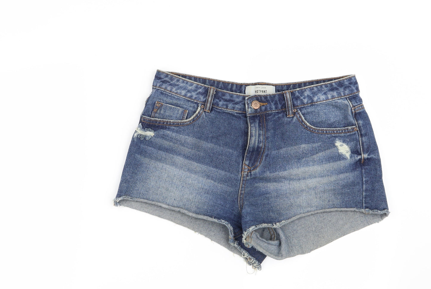 New Look Womens Blue   Cut-Off Shorts Size 10