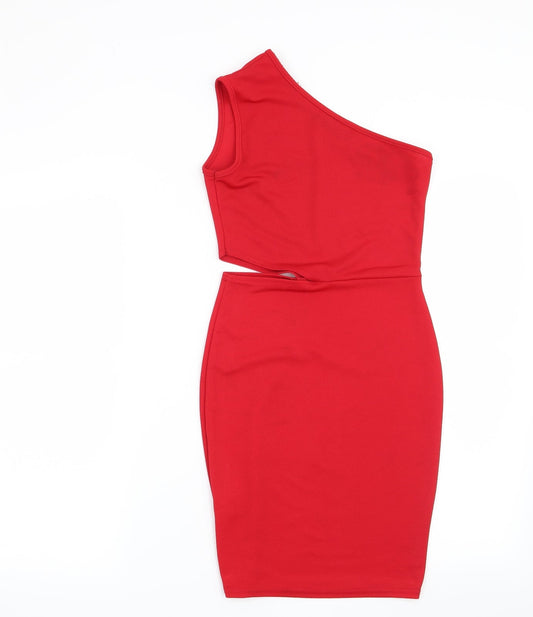 Pretty Little Thing Womens Red   Bodycon  Size 4